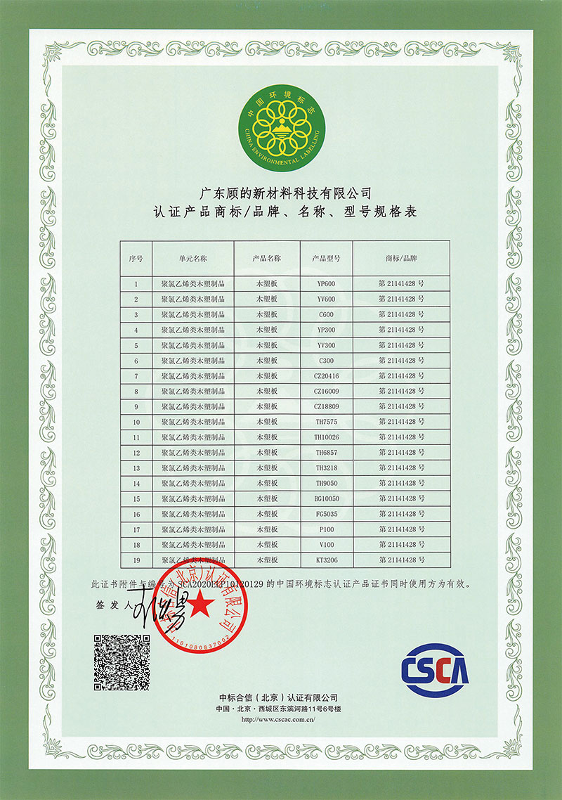 美林匯中國環(huán)境標志產品認證證書十環(huán)認證證書